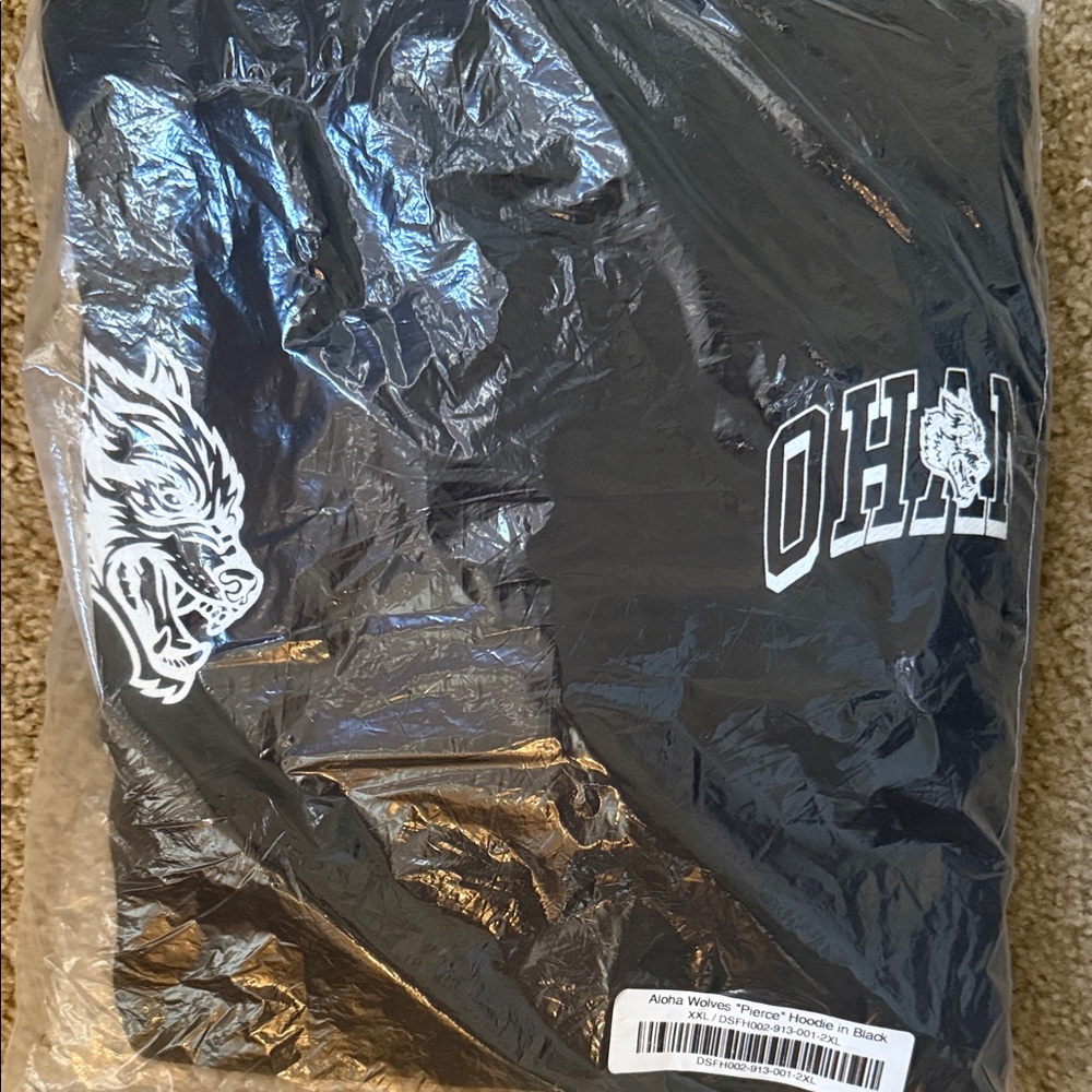 Darc Sport Black Hoodie with White Graphics